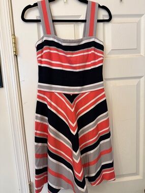 Banana Republic Striped Fit-and-Flare Midi Dress